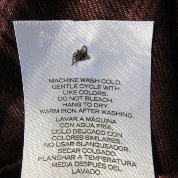 WRANGLER Ladies Brown Rust Plaid Blouse Sz L (12-14) Popover Tunic Shirt Top NWT - Picture 7 of 13